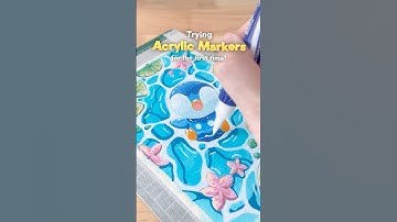 Trying Acrylic Markers for the first time! #arrtxacrylicmarkers #arrtxsimptap