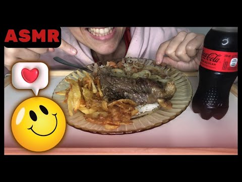 🍲ASMR - BIFE ACEBOLADO, ARROZ, FEIJÃO E BATATA FRITA (MUKBANG BRASIL) SONS DE MASTIGAÇÃO