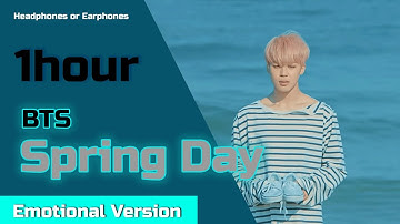 BTS - Spring Day (봄날) (Relaxing Piano + AMBIENT SOUND) 🎧 1hour