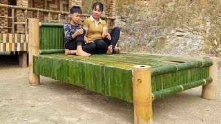 FULL VIDEO: 35 Days into the forest to pick bamboo shoots to sell  Making Bamboo Beds | Lý Thương
