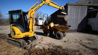 Loading Thwaites 1 Ton Dumper With Engcon Equipped Komatsu