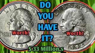 1994-D and 1994-P Quarters: Rare Coins Worth Money  Mint? Mark Differences and Values!