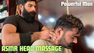 Powerful Man Head Massage Asmr Relaxing Face Massage 