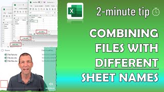 power query - combine excel files with different sheet names