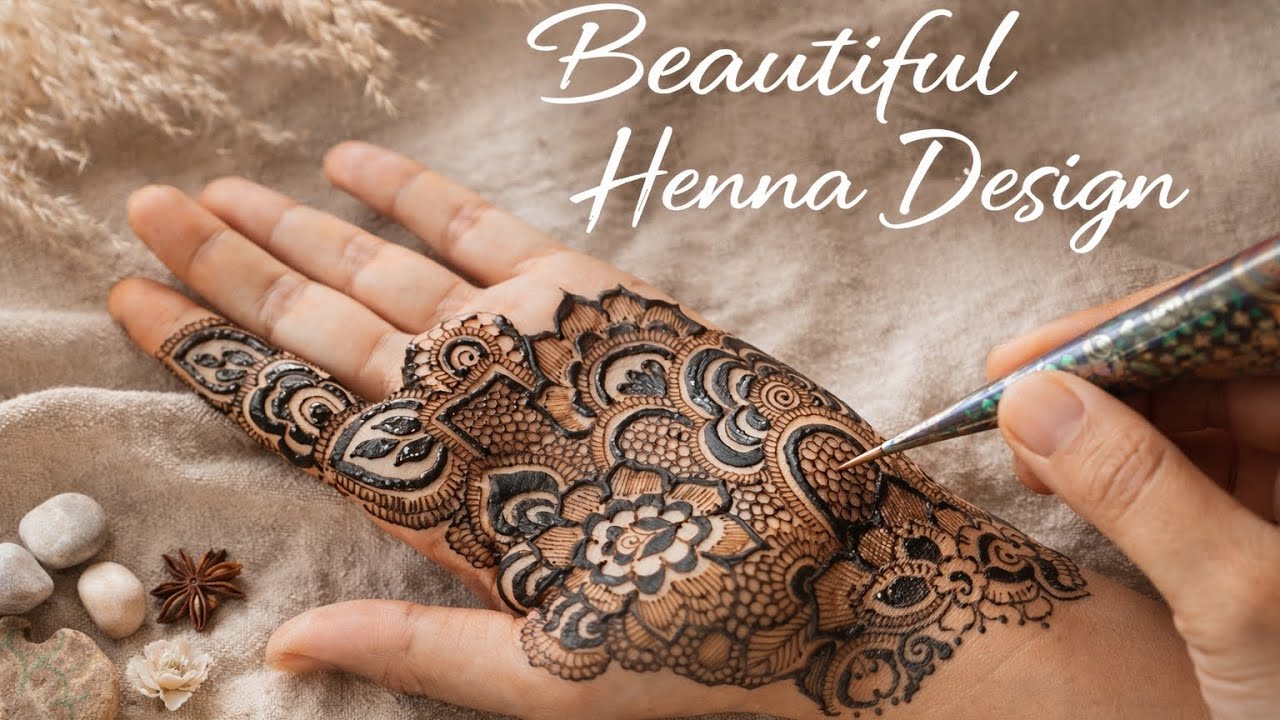 Very Beautiful and Aesthetic mehndi design for front hand 🌿खूबसूरत हाथों की मेहंदी डिज़ाइन