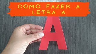 Como fazer a letra A sem utilizar molde