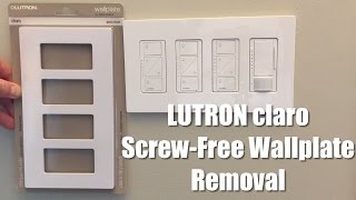 How to Remove a LUTRON claro Screw-Free Wallplate by Erik Asquith 45,224 views 7 years ago 1 minute, 2 seconds