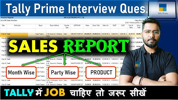 Tally Prime - Types of Sales Report | Sales Report in Tally Prime #tallyprime