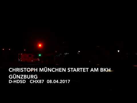 Christoph München D-HDSD CHX87 Startet am BKH Günzburg (NACHT)