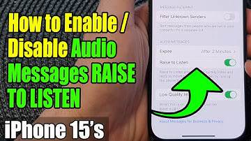 iPhone 15/15 Pro Max: How to Enable/Disable Audio Messages RAISE TO LISTEN