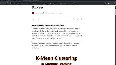 Implementation of K-means clustering for customer segmentation