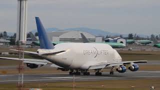 747 Dreamlifter Takeoff At Paine Field Boeing Everett