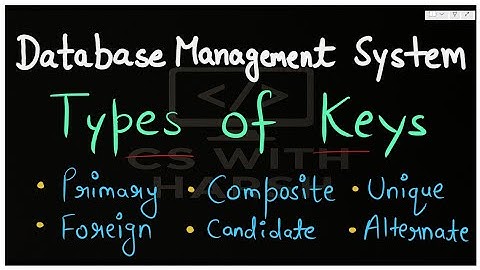 Types of Keys in DBMS | Primary Key, Candidate Key, Super Key, Foreign Key