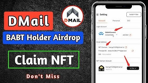 Dmail Network: Mail To Earn 1k$ -2k$ Potential Airdrop Free Dmail NFT Domain | Babt Holder Airdrop