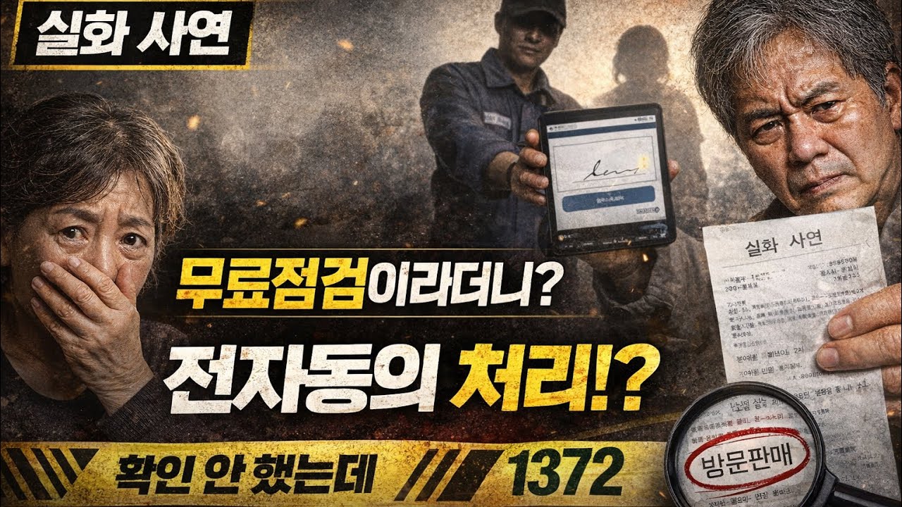 무료점검이라더니… ‘전자동의’로 ₩48만원? 영수증 한 줄에 숨은 진실