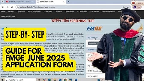 How to fill FMGE JUNE 2025 application form online