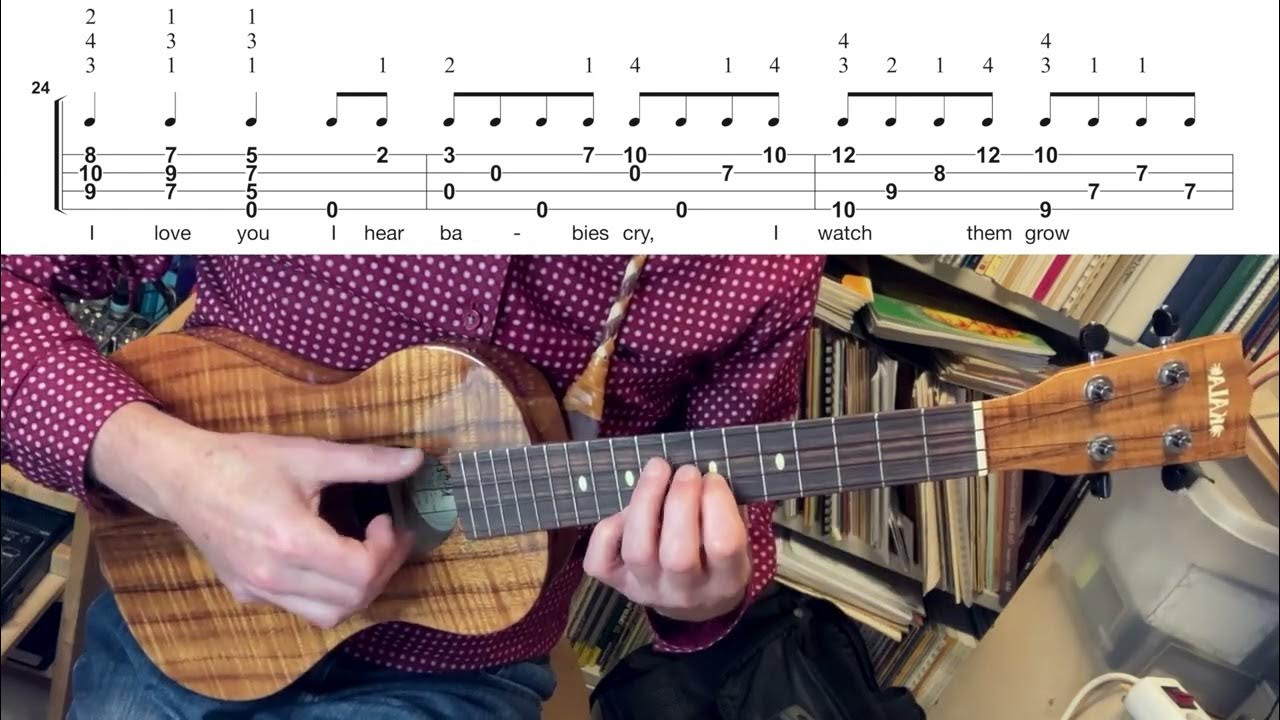 What A Wonderful World (Ukulele fingerstyle tutorial) YouTube