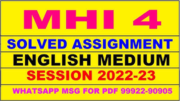 mhi 4 solved assignment 2022-23 in english | mhi 4 solved assignment 2022-23 | mhi 4 2022-23