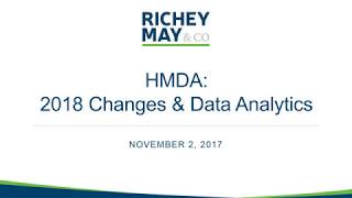 HMDA: 2018 Changes and Data Analytics