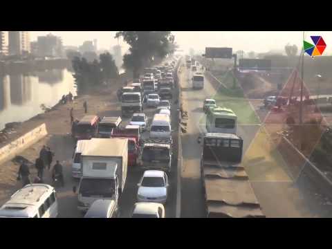 ميدسو القليوبية ازدحام طريق مسطرد أبو زعبل أسفل الطريق الدائري