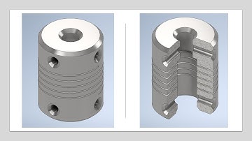 Inventor 2020 Tutorial #129 | 3D Design - Flexible Coupler