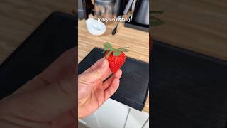 Making a strawberry matcha latte