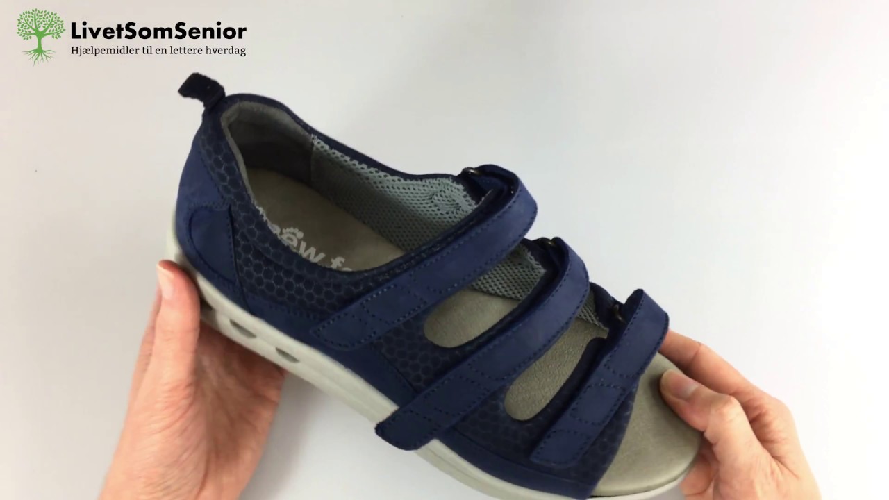 Blå dame-sandal fra New Feet (model 181-30-340)