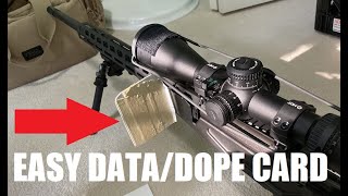 Easiest Rifle Data/Dope Card Holder - DIY