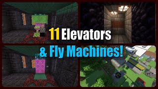 11 Minecraft Elevators + Flying Machines (Works in Java & Bedrock) | kailefra
