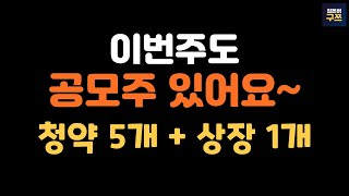 10월 2주차 공모주 일정 | 이번주 청약... 또 고민이네요