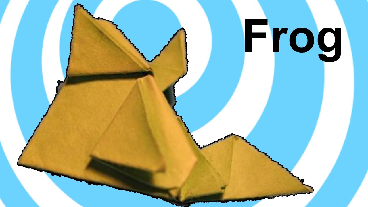 Origami jumping frog (easy origami) YouTube
