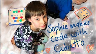 Sophie Makes Code with Cubetto