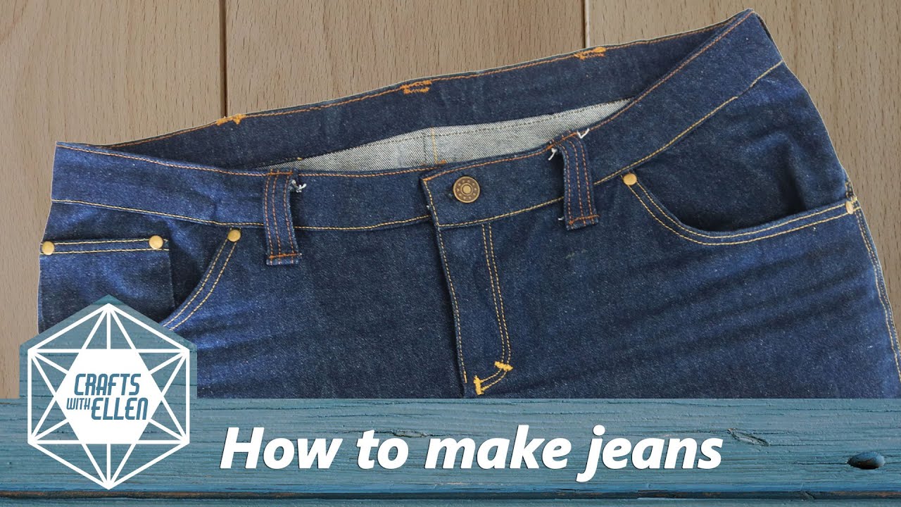 How to make jeans  Sewing tutorial 