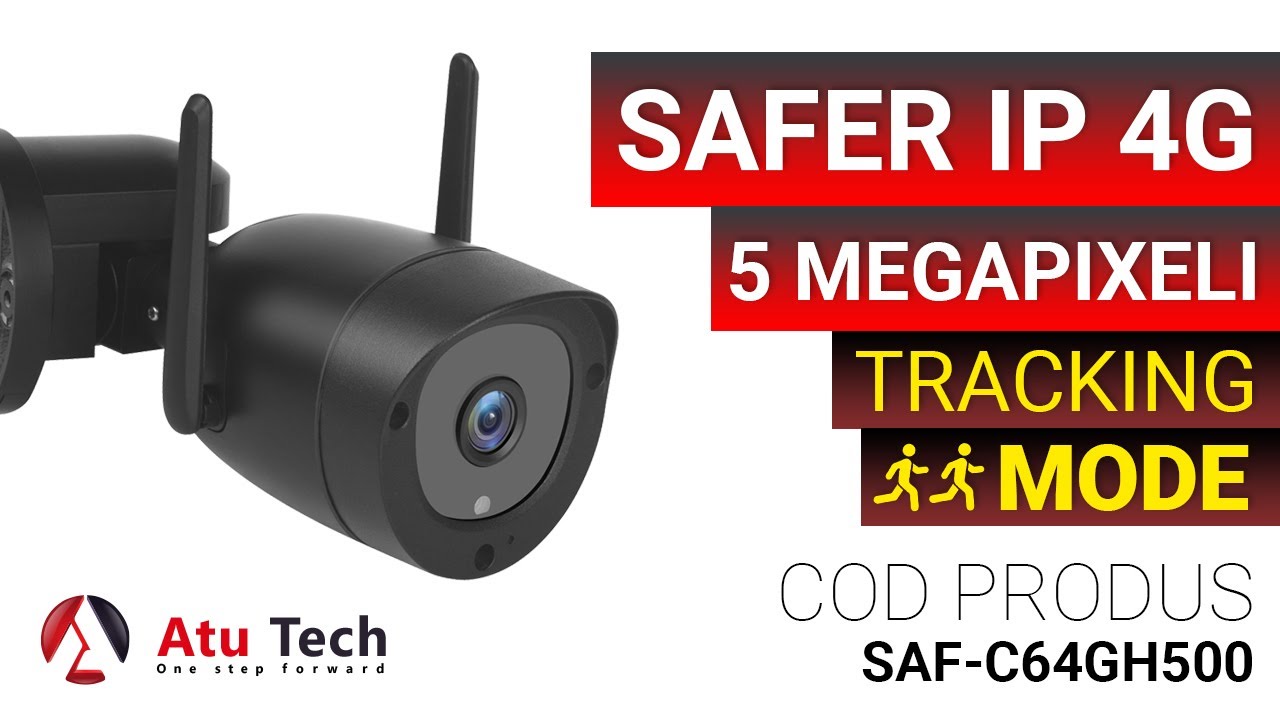 Camera IP 4G PAN & TILT 5 Megapixeli cu ALARMA SI DETECTIE UMANA