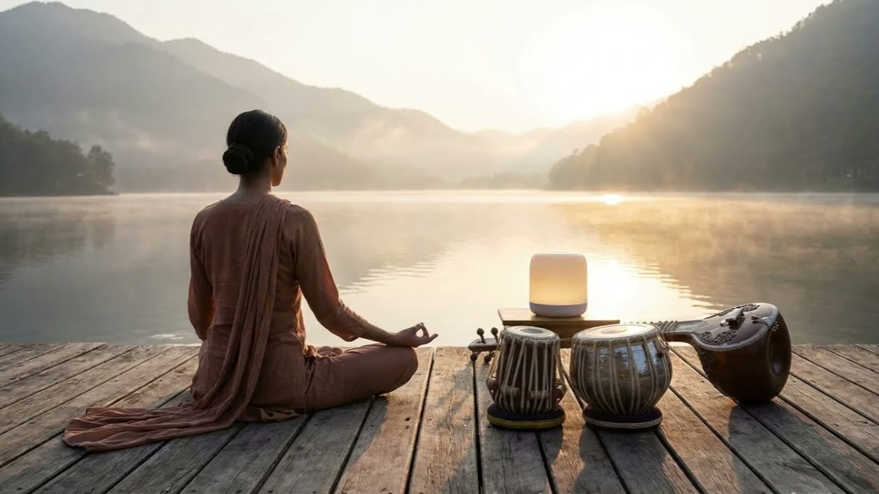Morning Yoga Sanctuary: Soft Tabla Beats & Ethereal Sitar