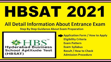 HBSAT 2021 - Notification, Dates, Application, Eligibility, Admit Card, Pattern, Syllabus, Result