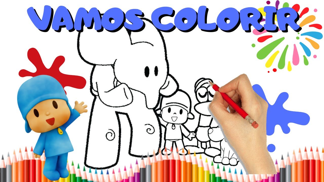 Atividades educativas: Desenhos do Pocoyo para imprimir e colorir