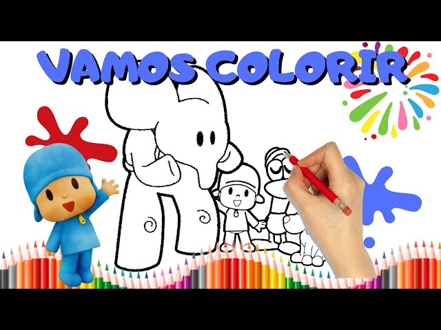 ✍🏻Vamos Desenhar e Colorir o Pocoyo e seus Amigos