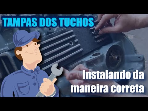 MOTOR DO OPALA 4 E 6 CILINDROS - INSTALANDO AS TAMPAS DOS TUCHOS FEITAS EM ALUMÍNIO, MAIS GROSSAS