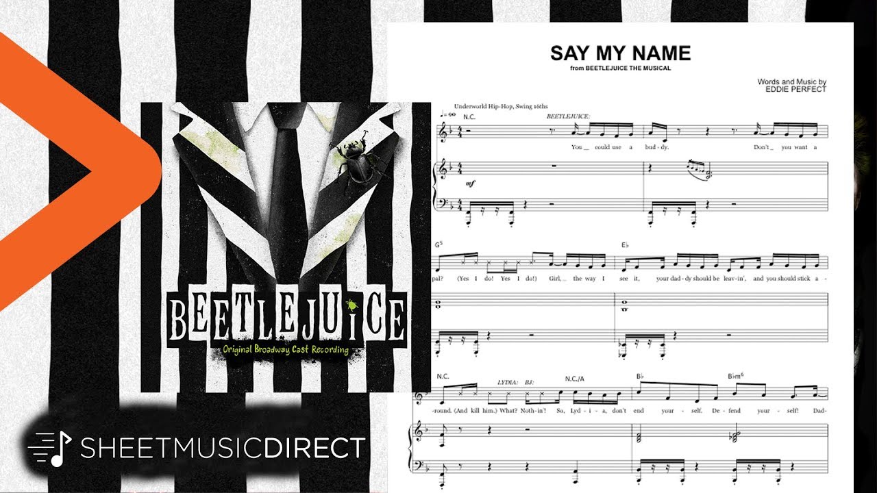 Say My Name Sheet Music From Beetlejuice The Musical Eddie
