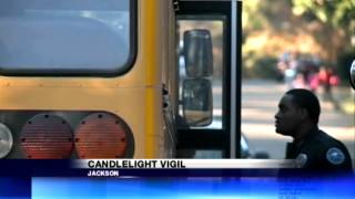 Vigil held for girl hit by school bus