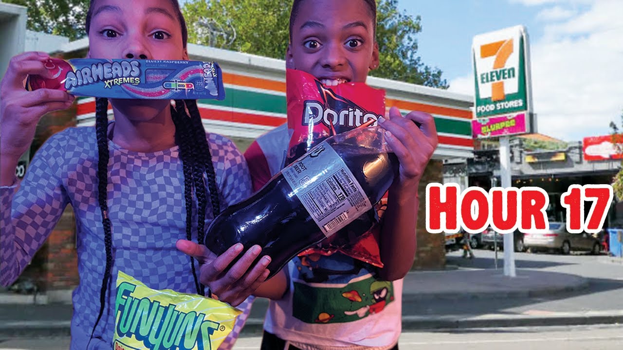Eating Only GAS STATION FOOD For Twenty Hours!! 🤮