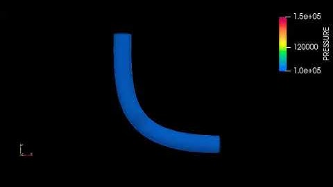 Pressure contour of transient flow over a throttle body