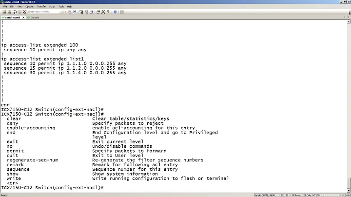 RUCKUS ICX ACCESS CONTROL LISTS IN 8.0.61