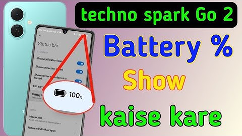 Tecno Spark Go 2 battery percentage setting | how to show battery percentage in tecno Spark Go 2