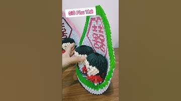 Nghệ thuật xếp giấy Origami 3D ♥️ #diy #origami3d #handmade #origami