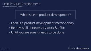 Lean Product Development - Intro to Product Development Course - Product Bootcamp