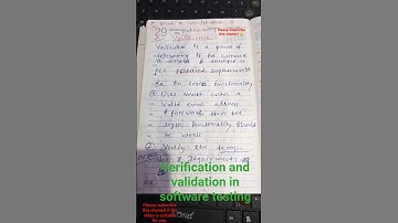 Manual Software Testing- Video 3 - What is Verification and Validation