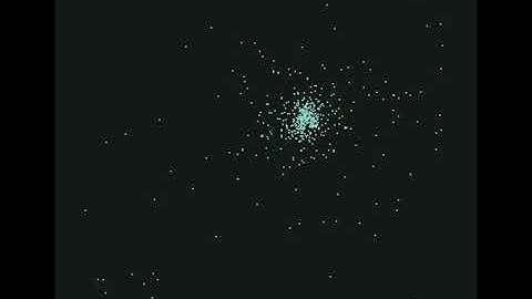1000 particle gravitation simulation