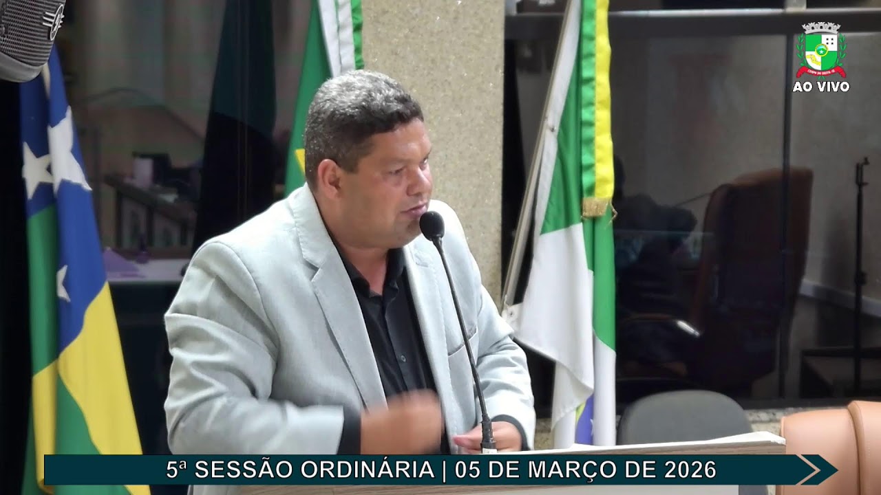 5ª Sessão Ordinária da Câmara Municipal de Campo do Brito em 05/03/2026